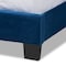 Baxton Studio Clare Navy Blue Velvet Full Size Panel Bed with Tufted Headboard 163-10498 - alternate 5